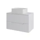 Тумба под раковину подвесная Topline FLIPTUS70W-2460W 70см с раковиной цвет Белый матовый