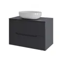 Тумба под раковину подвесная Topline FLIPTUS70G-5480W 70см с раковиной цвет Графит матовый