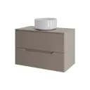 Тумба под раковину подвесная Topline FLIPTUS70L-7345W 70см с раковиной цвет Латте матовый