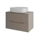 Тумба под раковину подвесная Topline FLIPTUS70L-4600W 70см с раковиной цвет Латте матовый