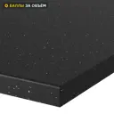 Столешница Найт 120x60x2 см искусственный камень цвет чёрный