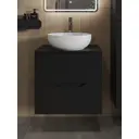 Тумба с раковиной Topline FLIPTUS60B-7420W подвесная 60 см цвет черный/белый