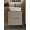 Тумба с раковиной Topline FLIPTUS60L-8500W подвесная 60 см цвет латте/белый