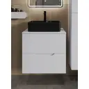 Тумба с раковиной Topline FLIPTUS60W-1475B подвесная 60 см цвет белый/черный