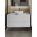 Тумба с раковиной подвесная Topline FLIPTUS100W-7420W 100 см цвет белый