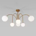 Люстра потолочная умная Eurosvet 30177/6 латунь