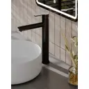 Смеситель для раковины Agger Easy A3112144 однорычажный высокий цвет черный матовый