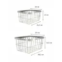 Набор из 2 корзин Уют крупная сетка металл хром 8+5 л