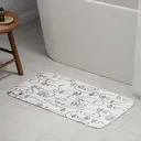Коврик для ванной Swensa Persons 50x80 см цвет бело-черный