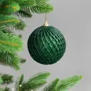 Шар елочный KREAFORTA ажурный ø10 см зеленый