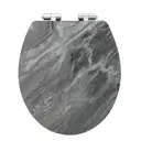 Сиденье для унитаза KONSENSA Терни с микролифтом цвет серый мрамор