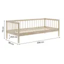 Кровать Домаклево Мечта-6 99x73x200 см без обработки берёза цвет бежевый