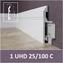 Плинтус напольный Солид 1 UHD 25/100С белый 99x10x2000 мм