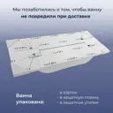 Ванна акриловая Vento Italy Novaro 170_nozhki прямоугольная 170x70 см с комплектом ножек белая