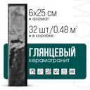 Керамогранит Motto Levels N100047 6x25см цвет черный