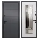 Дверь входная металлическая Гибсон 86x205 см правая скай беленый с зеркалом