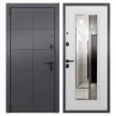 Дверь входная металлическая Гибсон 86x205 см левая скай беленый с зеркалом