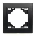 Рамка для розеток и выключателей Stekker Эрна 1 пост цвет черный