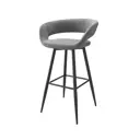 Стул полубарный Mamadoma Стул барный 101954 55x86 см цвет черный/grey lux b22 ткань велюр lux