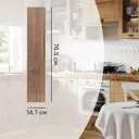 Фасад для кухонного шкафа Рошаль 14.7x76.5 см Delinia ID ЛДСП цвет темное дерево