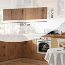 Фасад для кухонного ящика под духовку Рошаль 59.7x16.7 см Delinia ID ЛДСП цвет темное дерево