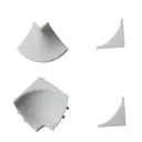 Набор аксессуаров для плинтуса ПВХ цвет серый