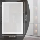 Фасад-витрина кухонного шкафа Вельск 59.7x102.1 см KONSENSA стекло цвет белый