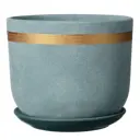 Горшок цветочный Замша Композит d 15 см 12.9 см 1.6 л керамика синий