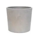 Кашпо Аура Композит d 22 см 21.5 см 5.8 л бетон серый/серебристый