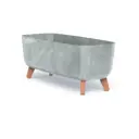 Кашпо Gracia case Prosperplast d 24 см 23.5 см 17 л пластик серый/серебристый на ножках