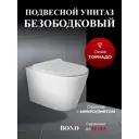 Унитаз подвесной Bond F03-10 безободковый с сиденьем микролифт
