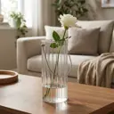 Ваза стекло цвет прозрачный h30 см