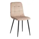 Кухонный стул Tetchair Chilly 44.5х88х52.5 см велюр цвет бежевый/черный