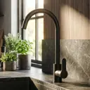 Смеситель для кухни Esko line для кухни поворотный излив 37 см цвет черный матовый