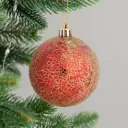 Шар елочный KREAFORTA кракелюр ø8 см красный