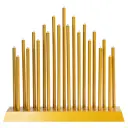 Светящаяся электрическая фигура KREAFORTA Свечи 21 светодиодов h27.8 см золотой
