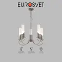 Люстра классическая подвесная EUROSVET 60117/5 Banci 8 ламп 15 м² цвет никель