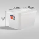 Ящик для хранения Trendy 45.2x29.8x24.4 см 24 л полипропилен белый