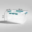Ящик Grand Box 39x18x29 см 15.3 л пластик с крышкой цвет прозрачный