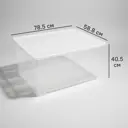 Ящик универсальный Tex-Box 78.5x58.8x40.5 см с крышкой полипропилен цвет прозрачный
