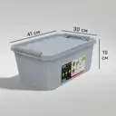 Ящик Профи Комфорт 41x29.5x18.3 см 15 л полипропилен с крышкой цвет серый