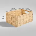 Корзина для хранения 31x15x23 см бумага цвет бежевый