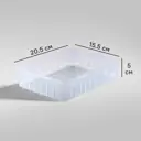 Органайзер модульный с перфорацией 20.4x15.4x4.9 см пластик без крышки цвет прозрачный