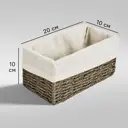 Корзина для хранения 20x10x10 см бумага цвет графит