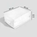 Кофр для хранения с крышкой 60x30x45 см нетканый материал цвет белый