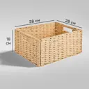 Корзина для хранения 38x18x28 см бумага цвет бежевый