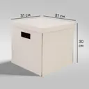 Коробка складная 31x31x30 см картон цвет бежевый