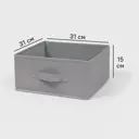 Короб-органайзер KONSENSA 15x31x31 см спанбонд цвет графитовый