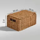 Корзина с крышкой для хранения 30x15x18 см бумага цвет коричневый