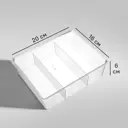 Органайзер 20x6x16 см пластик без крышки цвет прозрачный